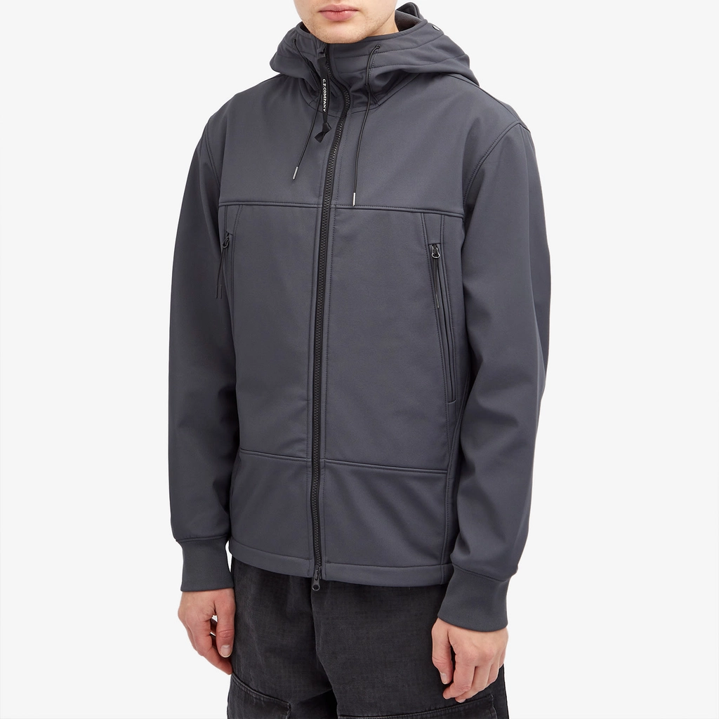CP Company Men's C.P. Shell-R Goggle Jacket Black Sand